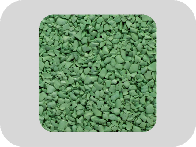 حبيبات مطاطية ملونة EPDM خضراء عديمة الرائحة