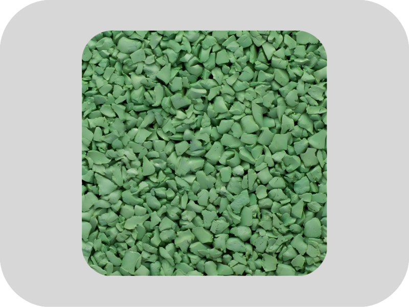 Granuli colorati in gomma EPDM verde inodore