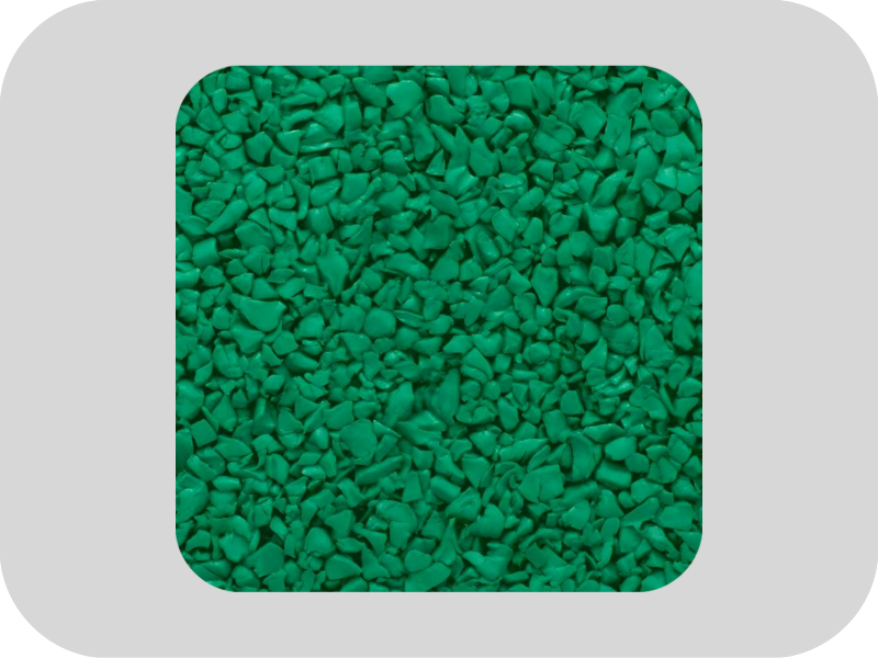 Gr&acirc;nulo de borracha EPDM do verde da elasticidade alta exterior da pista de decolagem