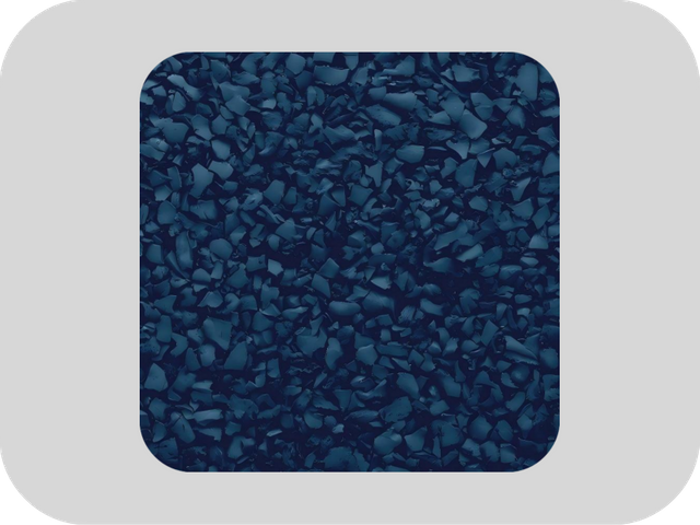 Gr&aacute;nulos de caucho EPDM antioxidante azul