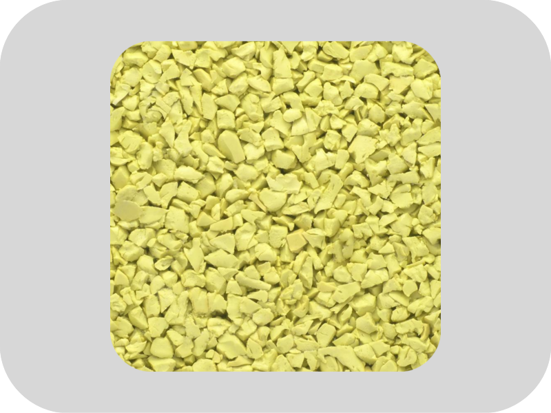 Milieuvriendelijke gele EPDM-rubberkorrels