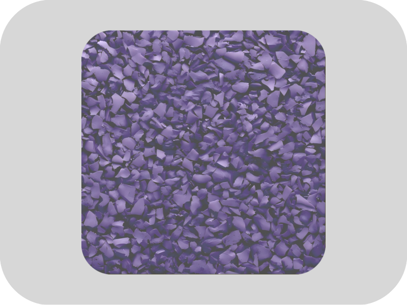 Gr&aacute;nulos de caucho EPDM sin azufre, violeta perla RAL 4011