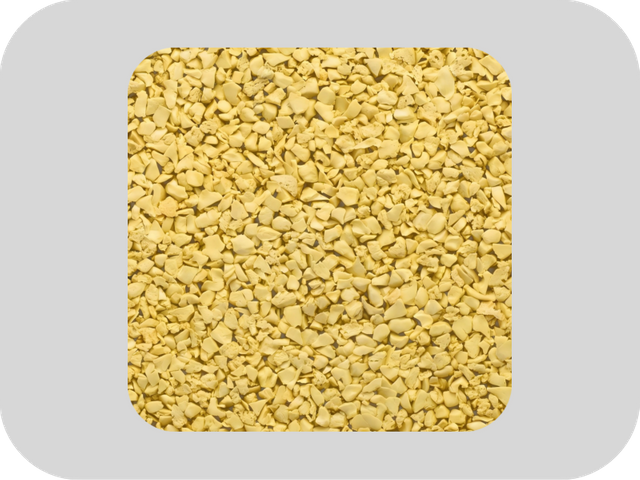 Gr&acirc;nulos de borracha EPDM amarelos