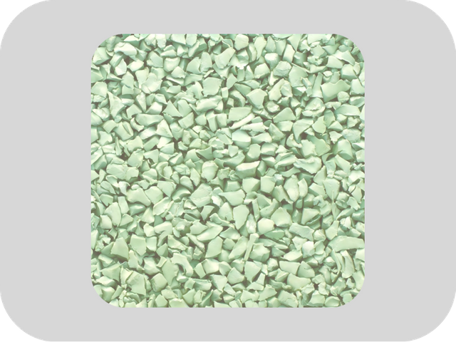 Granuli di gomma EPDM antinvecchiamento verde pastello RAL 6019
