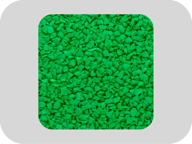 كستناء الماء حبيبات مطاطية EPDM خضراء قوية ثلاثية الأبعاد
