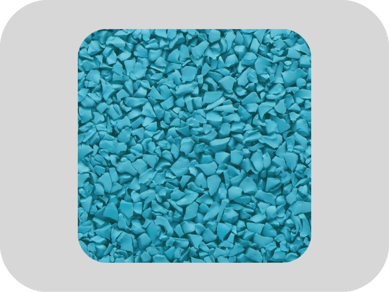 Granules de caoutchouc EPDM bleus pour piste de terrain de jeu