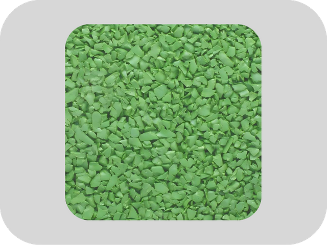 Gr&aacute;nulos de caucho EPDM verde antienvejecimiento para patio de juegos