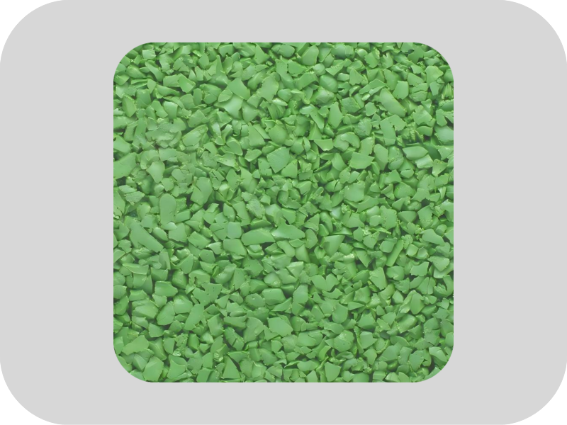 مكافحة الشيخوخة حبيبات المطاط EPDM الخضراء للملعب