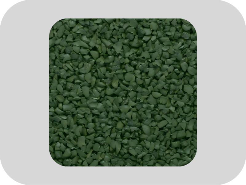 حبيبات المطاط EPDM الخضراء الخالية من الكبريت