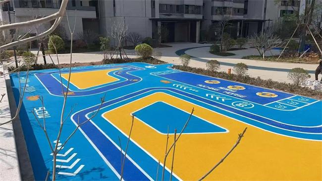 Pista de juegos Gr&aacute;nulos de caucho EPDM azul