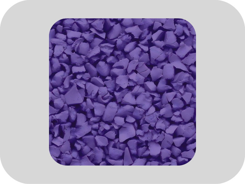 Gr&acirc;nulos de borracha EPDM roxos inodoros