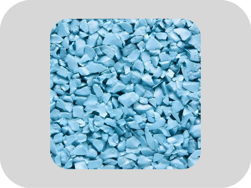 Gr&aacute;nulos de caucho EPDM para patio de juegos azules que no se decoloran